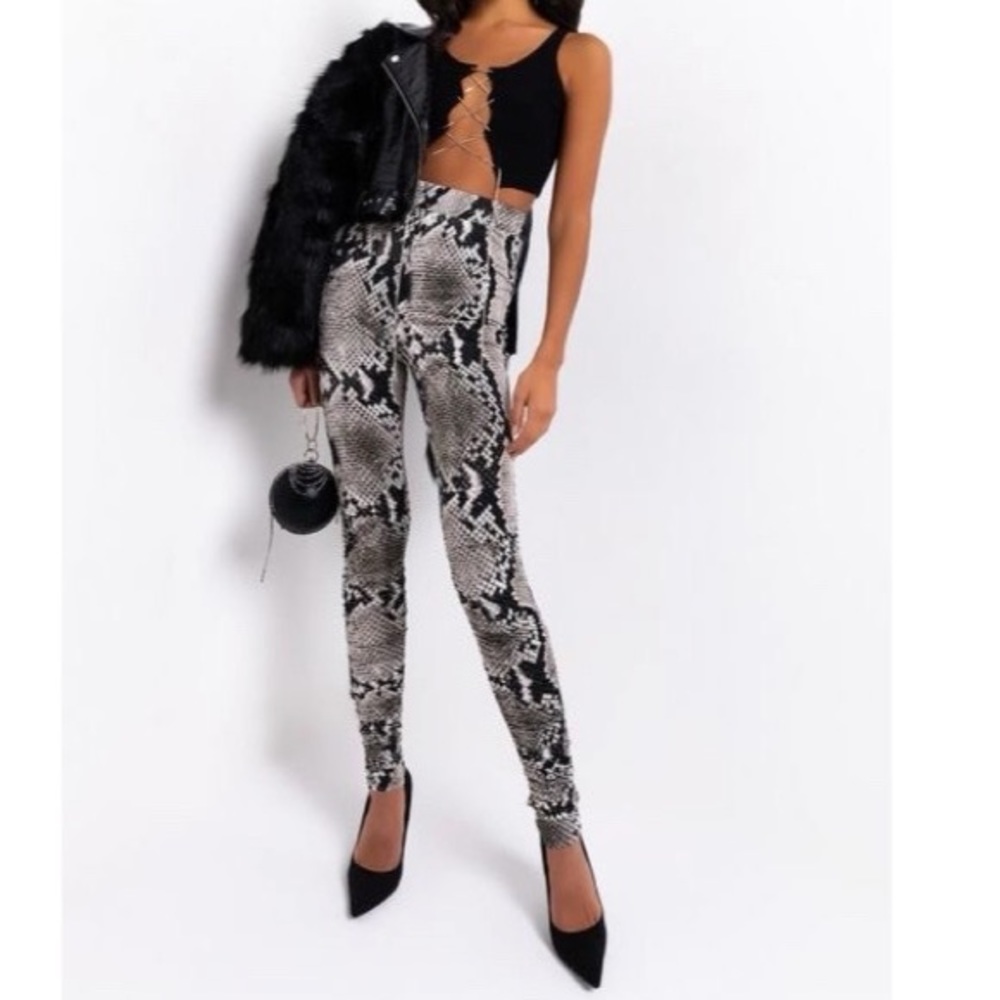 Snake Print Trousers.